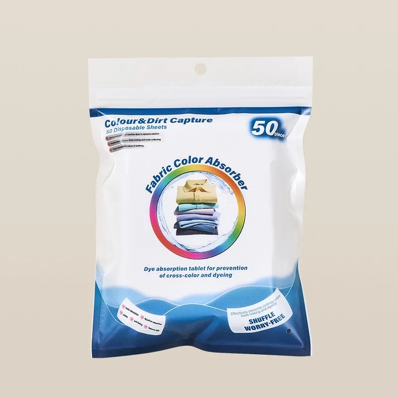 50PCS Color Absorbing Film Household Machine Wash nonwovens Anti Cross Dyeing Paper Clothes Mixed Washing No Cross Color Tools