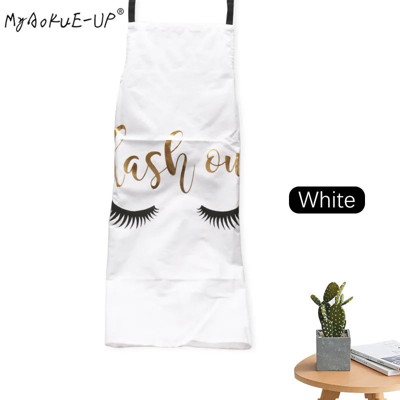 Eyelash Apron Adult Home Cooking Baking Cleaning Aprons Bibs Women Kitchen Eyelash Extension Makeup Tools