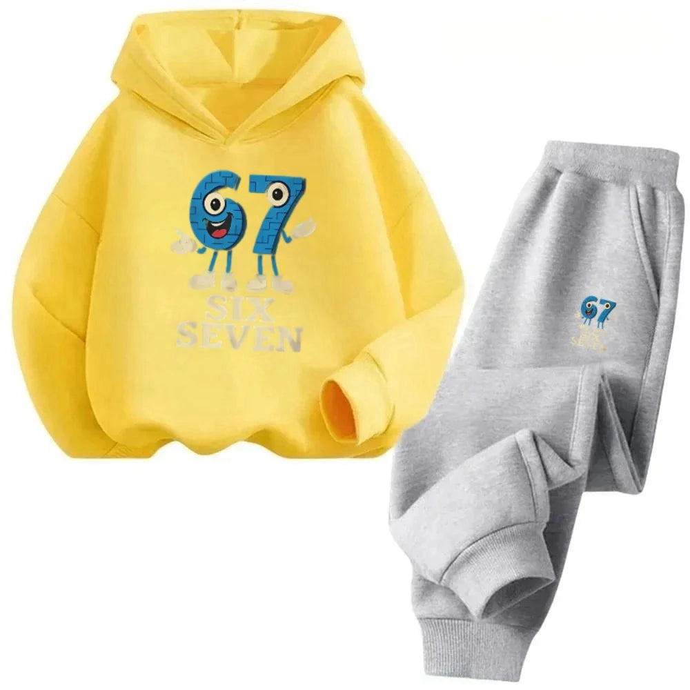4-13Y 67 Trendy Kids Set Cartoon Mouse Design Cotton Blend Outfit Daily Playwear Discount Children's Fashion Trend Set