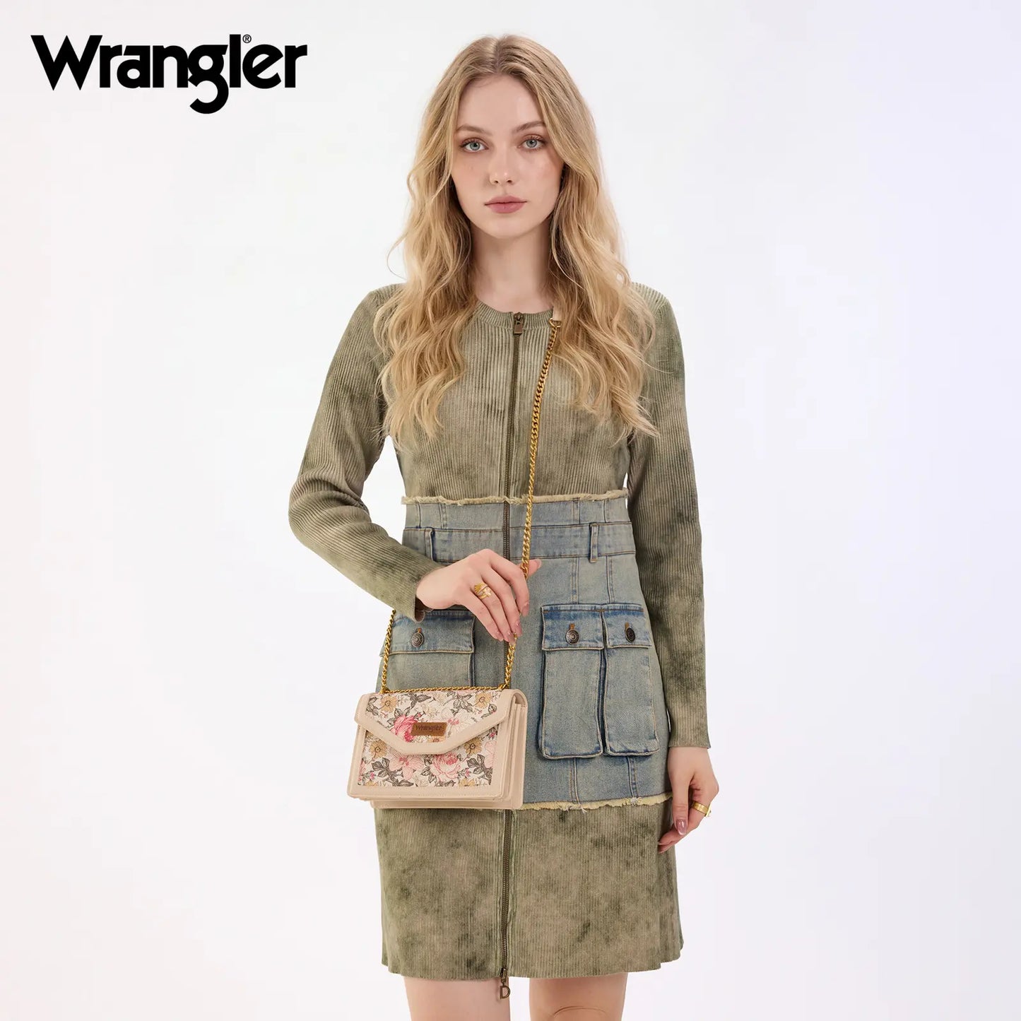 Wrangler Crossbody Purse for Women Shoulder Bag with Adjustable Chain Strap