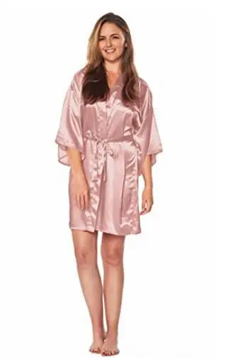 Satin Robe Female Intimate Lingerie Sleepwear Silky Bridal Wedding Gift Casual Kimono Bathrobe Gown Nightgown Sexy Nightwear