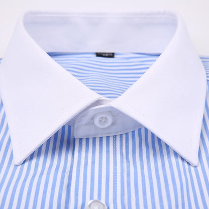 Men's French Cuff Dress Shirt  Long Sleeve Formal Business Buttons Male Shirts Regular Fit Cufflinks Shirt Plus size 6XL