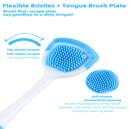 1Pc/4Pcs/8Pcs Silicone Tongue Scraper For Oral Hygiene,Tongue Cleaner Scraper For Oral Care,Tongue Brush Food Debris Clea