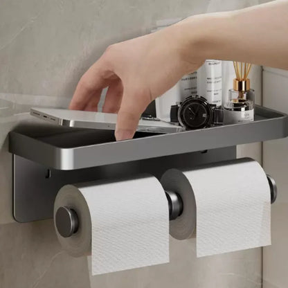 Wall Mount Aluminum Alloy Toilet Paper Roll Holder Durable Tissue Rack Bathroom Hardware Accessory