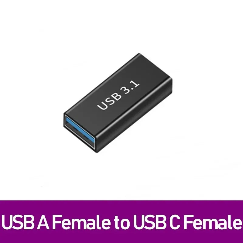 NNBILI USB3.0 Male to Female Right Angle Extension Adapter 90 Degree USB Connector Elbow Adapter 10Gbps For Laptop PC Converter