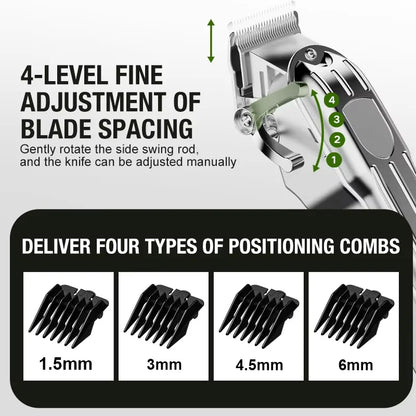 All metal blade male clipper, electric hair clipper, household electric hair clipper, hair salon, high-power pet clipper