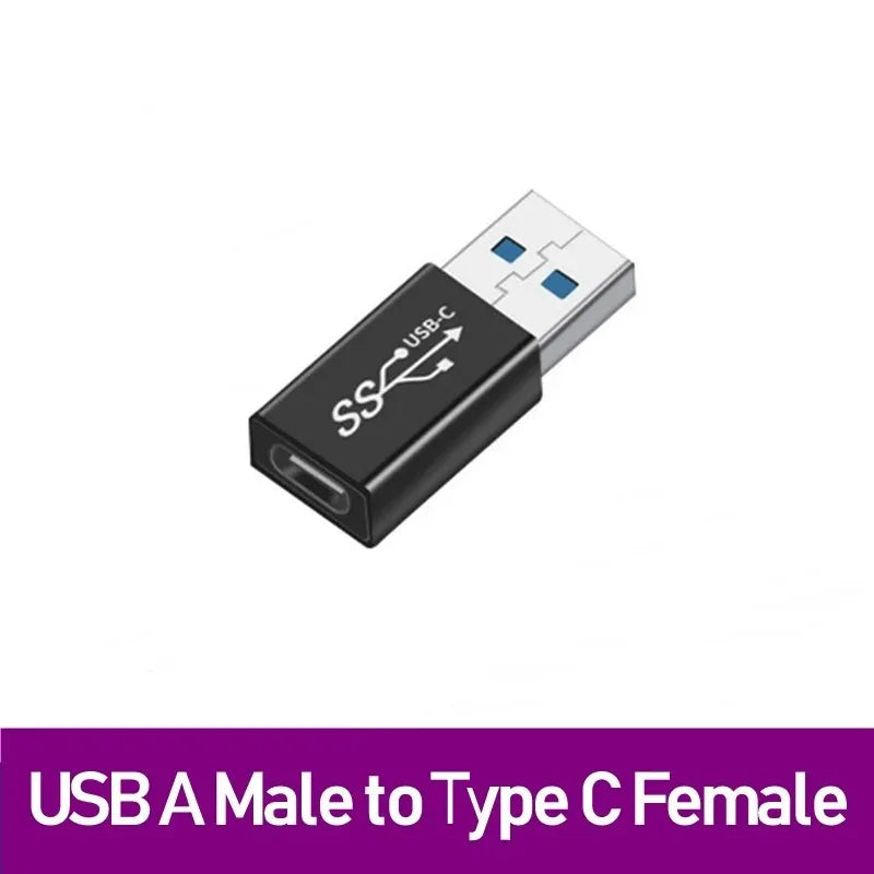 NNBILI USB3.0 Male to Female Right Angle Extension Adapter 90 Degree USB Connector Elbow Adapter 10Gbps For Laptop PC Converter