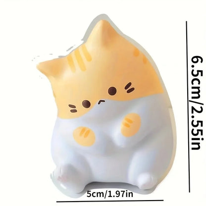 Soft PU Slow Rebound Cartoon Cat Pop Fidget Toy, 1PC Adorable Squeeze Ball, Stress Relief for Kids Adults, Halloween Christmas Gift