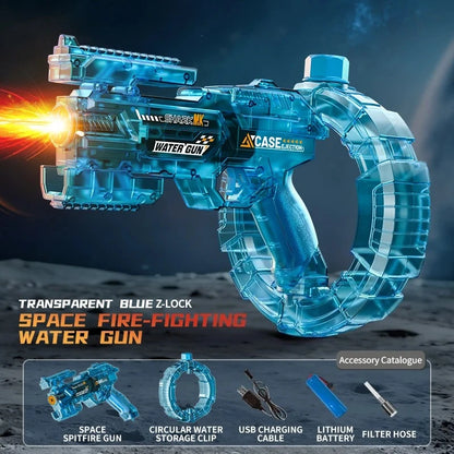 Electric Water Gun with Flashing Function That Continuously Delivers Powerful Water Spray Summer Outdoor Toy Children's Gift