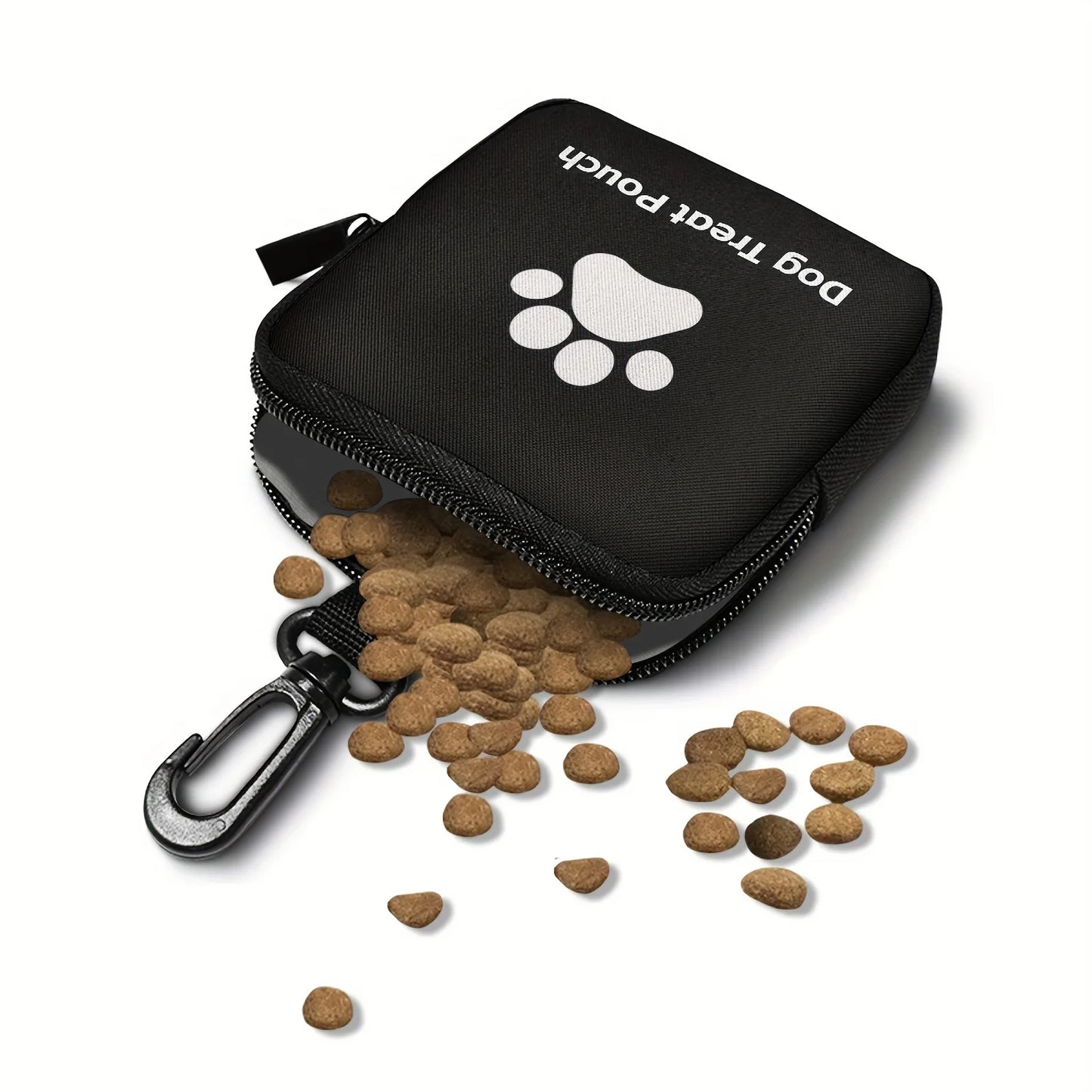 Waterproof Dog Paw Print Zipper Coin Purse Pet Treat Storage Bag for Dog Walking