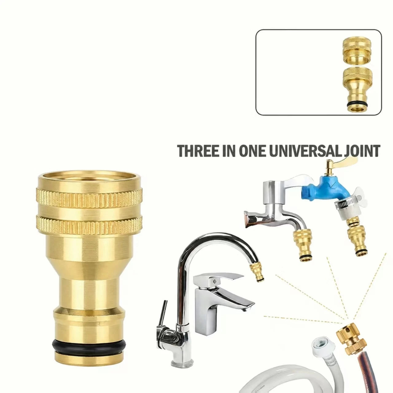 Multi functional connector car wash water gun 4-point connector basin adapter connector multifunctional Multi functional connect