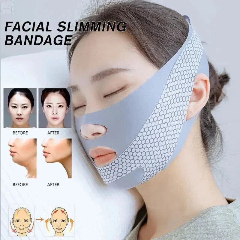 Sleep Face V Shaper Slimming Bandage Double Chin Reducer Comfortable Facial Lift Massage Thinning Band for Better Appearance