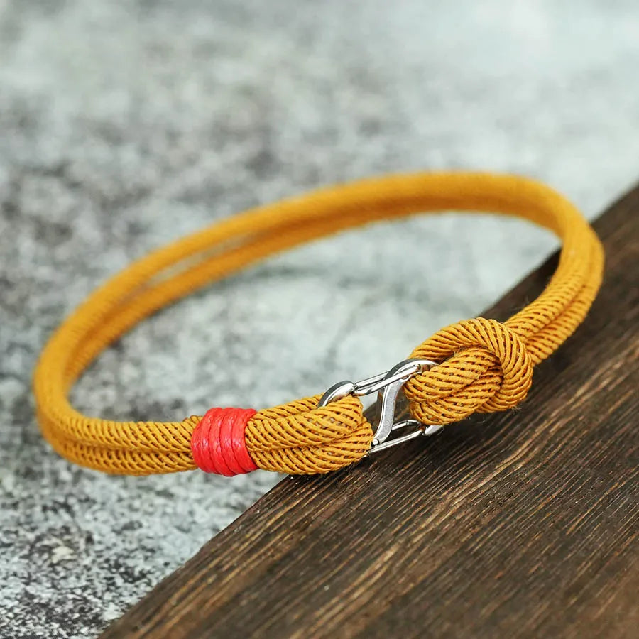 Simple Mens Bracelets Hand-Woven Detachable 7 Colors Rope Braclets Double Survival Braslet Pulseras Para Hombre Gift for Him