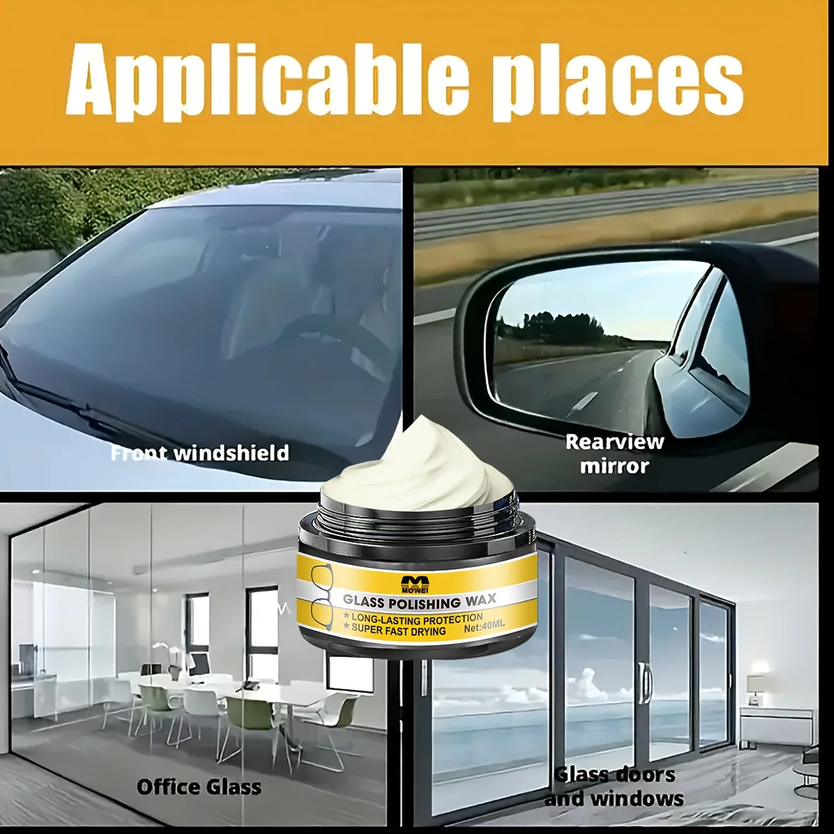 Multi-Purpose Glass & Lens Scratch Repair Kit – Multi-Function Polish & Refinishing Agent – Restores Clarity & Smooth Finish