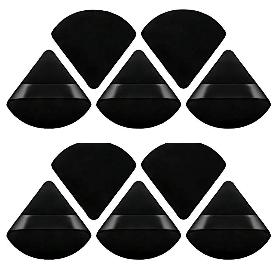 10-Count Triangular Makeup Sponges - Pointed Edges for Hard-to-Reach Areas - Seamless Application