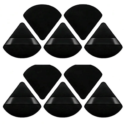 10-Count Triangular Makeup Sponges - Pointed Edges for Hard-to-Reach Areas - Seamless Application