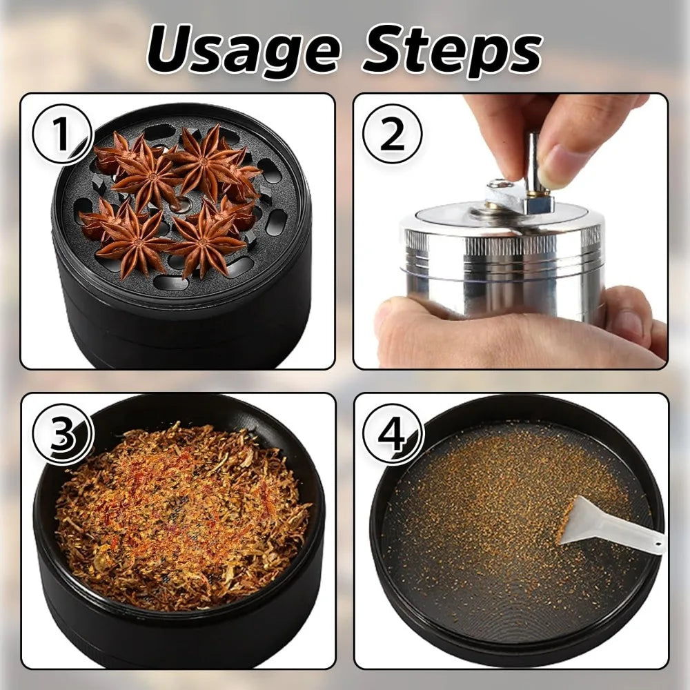 Hard Spices Metal Dry Crusher Grinder 1.9 Inch Hand Tool for Nutmeg Ginger Rock Salt Peppercorns Spice Grinder Kitchen