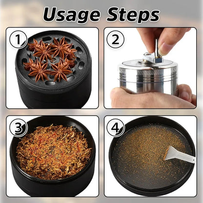 Hard Spices Metal Dry Crusher Grinder 1.9 Inch Hand Tool for Nutmeg Ginger Rock Salt Peppercorns Spice Grinder Kitchen