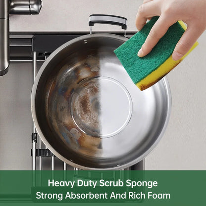 10-50Pcs Double-Sided Scouring Pads Kitchen Sponge Dishwashing Scrub Pads for Pot Bowl Home Cleaning Tools