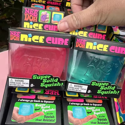 Schylling Needoh Nice Cube Sensory Nice-Sicle Stress Relief Squishy Cube Anti-Anxiety Squeeze Object For Focus ADHD Population