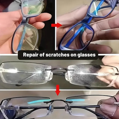 Multi-Purpose Glass & Lens Scratch Repair Kit – Multi-Function Polish & Refinishing Agent – Restores Clarity & Smooth Finish