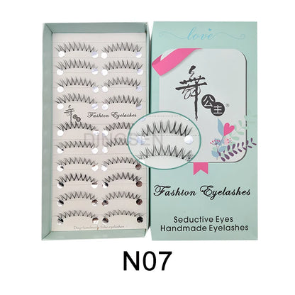 DINGSEN Cat Eye Lashes 10pairs False Eyelashes Natural Eyelashes Anime Winged Clear Band Lashes Fake Eyelash Manga Lashes Makeup