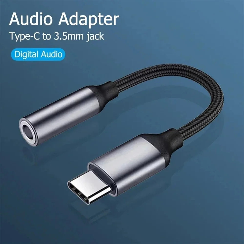USB Type-C to 3.5mm Jack Audio Adapter Cable for iPhone 15 16 Pro Max Plus/iPad Pro 13 Air 13 Mini 6 7 Earphone Cable Converter