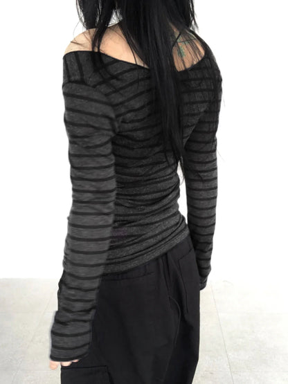 Veloura Japanese Basic Slim Long Sleeve Shirt Women