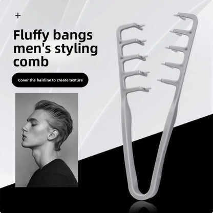 Men's Styling Comb Set, Plastic Material, Portable Small Easy Storage, Hair Grip Define Volume, Travel Office Dorm Use
