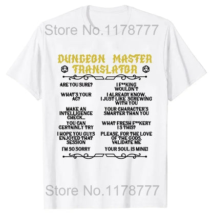 Retro Vintage ADHD&D Roll for Concentration Funny Gamer Dungeons DM RPG Dice Dragon T Shirts Summer Streetwear Gifts T-shirt Men