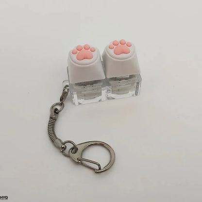 Silicone Soft Cat Claws Keychain Key Ring Pendant Mobile Phone Backpack Pendant Desktop Accessories Decompression Press Tools