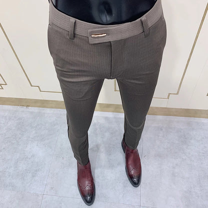 Men Suit Pants Dress Pantalone Hombre Stretch Slim Formal Trousers Calça Masculina Solid Color Casual Pants Fashion Men Clothing
