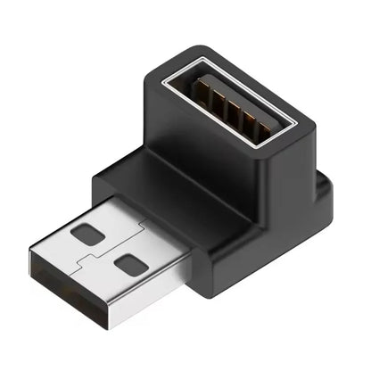 NNBILI USB3.0 Male to Female Right Angle Extension Adapter 90 Degree USB Connector Elbow Adapter 10Gbps For Laptop PC Converter