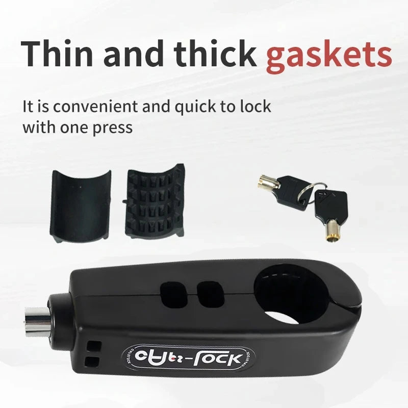 MTB Road Bike Anti-Theft Lock Mini Cycling Front Brake Lever Safety Locks with 2 Keys Portable Bicycle Brake Handlebar Grip Lock