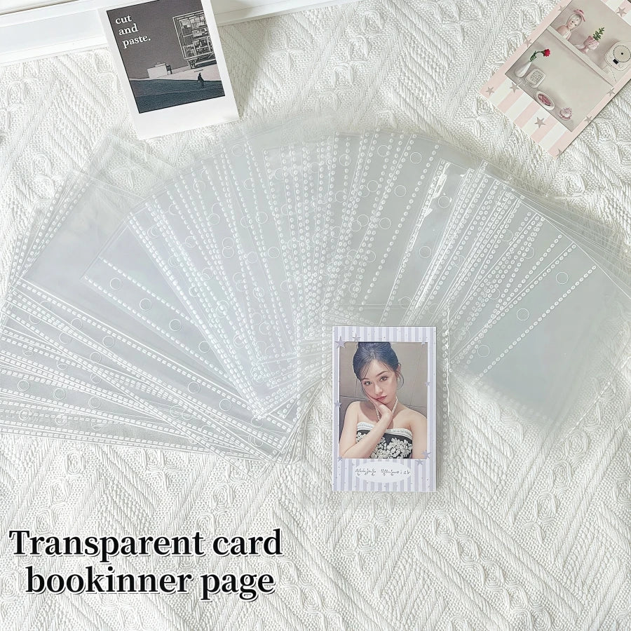 10/20/30/50P/Bag M5/A6/A7 Transparent Loose-Leaf Pages, Plastic Protective Covers, Portable Sticker Books, Loose-Leaf Binders, Album Refill Pages, High-Quality Pp Material, Acid-Free and Pvc-Free, Safe for Storage, High Trans