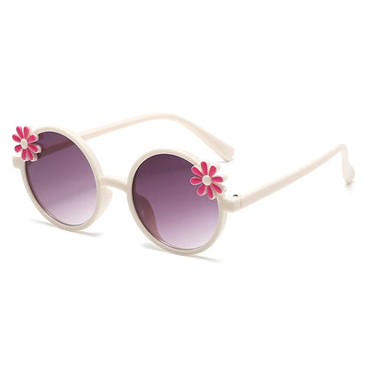2024 New Children's Glasses Floret Anti-ultraviolet Fashion Children's Sunglasses Outdoor Shading Travel Children's Mirror