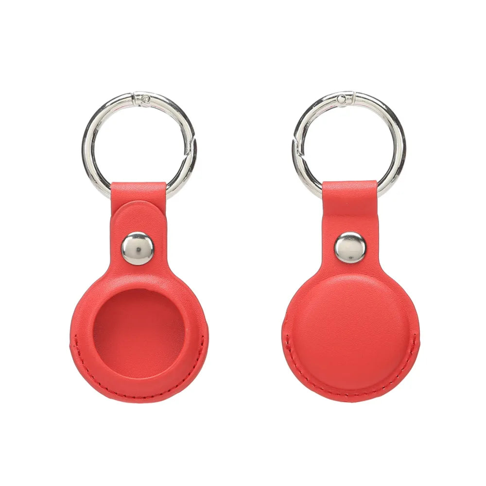 PU Leather Case for Airtag Metal Pendant Protective Case Cover Animals Tracker Accessories Waterproof Luggage Anti-Loss Keyring