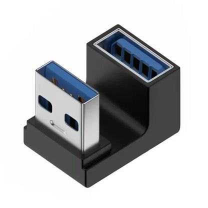 NNBILI USB3.0 Male to Female Right Angle Extension Adapter 90 Degree USB Connector Elbow Adapter 10Gbps For Laptop PC Converter