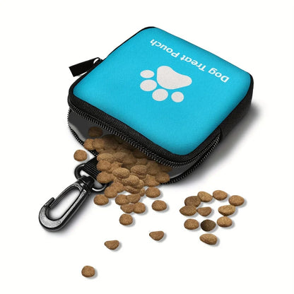 Waterproof Dog Paw Print Zipper Coin Purse Pet Treat Storage Bag for Dog Walking