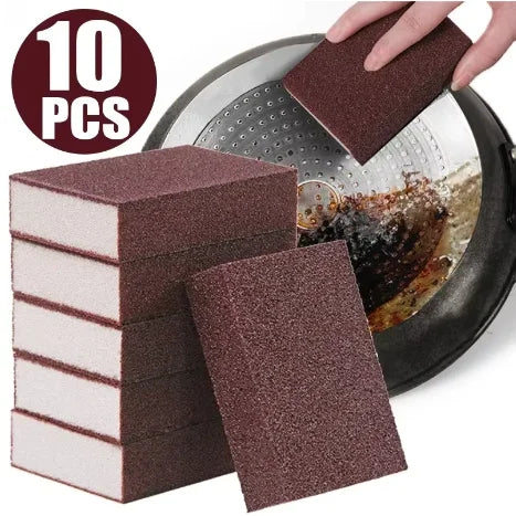 10-50Pcs Double-Sided Scouring Pads Kitchen Sponge Dishwashing Scrub Pads for Pot Bowl Home Cleaning Tools