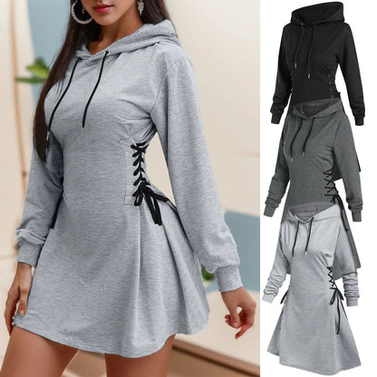 Veloura Sweatshirt Dresses Side In Long Sleeve