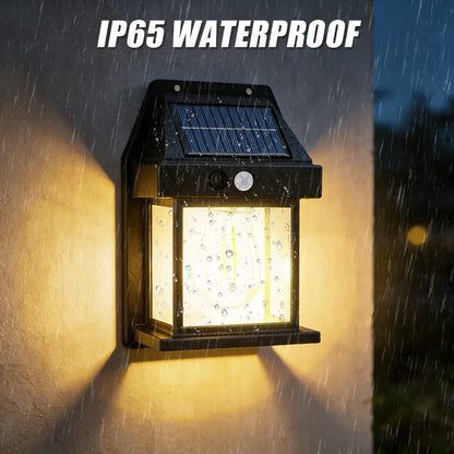 Solar Wall Lights Outdoor Dusk to Dawn Solar Motion Lights Outdoor Waterproof 3 Lighting Modes Wall Mount Light Sconces For Outside Patio Fence Yard Garage 2 Pack LED Street Light
