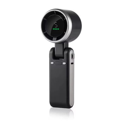 USB Rechargeable Mini Handheld Fan Ultra-Quiet Digital Display Small Electric Fan Powerful Wind Personal Cooling Fan With Light