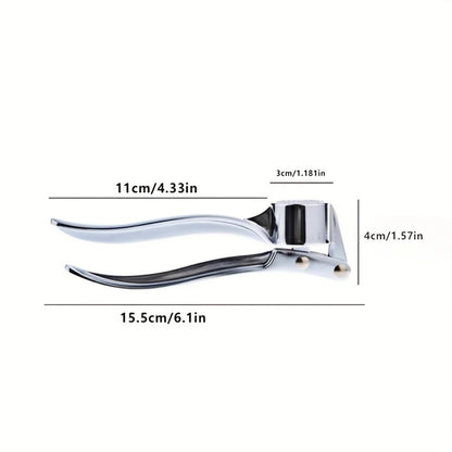 3-in-1 Aluminum Alloy Garlic Press, Nut Cracker & Bottle Opener. 18x5cm, Heavy Duty, Multipurpose Tool
