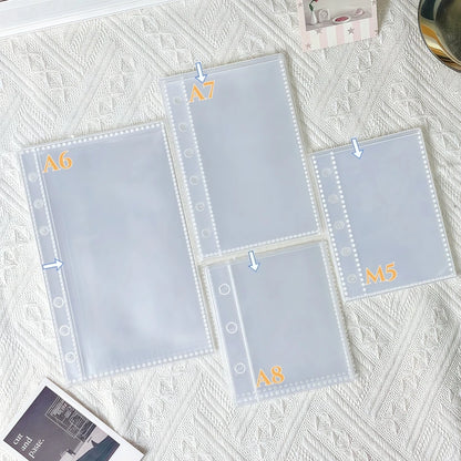 10/20/30/50P/Bag M5/A6/A7 Transparent Loose-Leaf Pages, Plastic Protective Covers, Portable Sticker Books, Loose-Leaf Binders, Album Refill Pages, High-Quality Pp Material, Acid-Free and Pvc-Free, Safe for Storage, High Trans