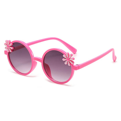 2024 New Children's Glasses Floret Anti-ultraviolet Fashion Children's Sunglasses Outdoor Shading Travel Children's Mirror