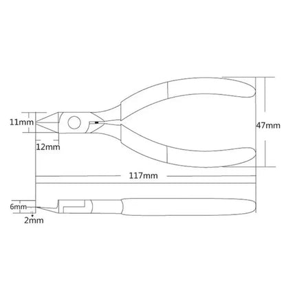 Carbon Steel Precision Cutter Pliers Professional Sharp Nipper Diagonal Snips for Model Assembly Home Use Cutting Tools