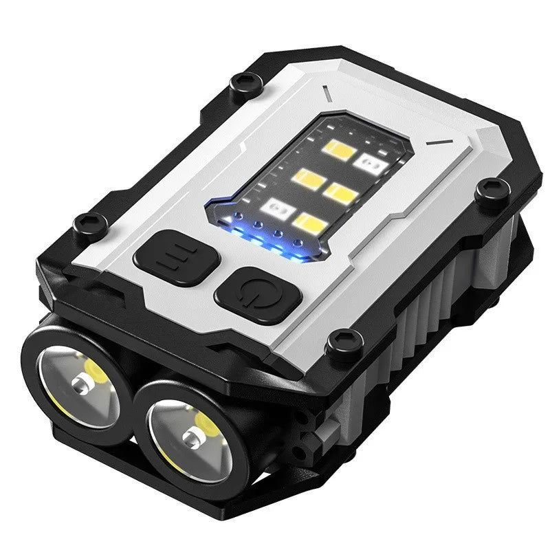 LED Mini Portable Keychain Lamp Multi-functional Strong Magnet COB Flashlight Emergency Lighting and Warning Light