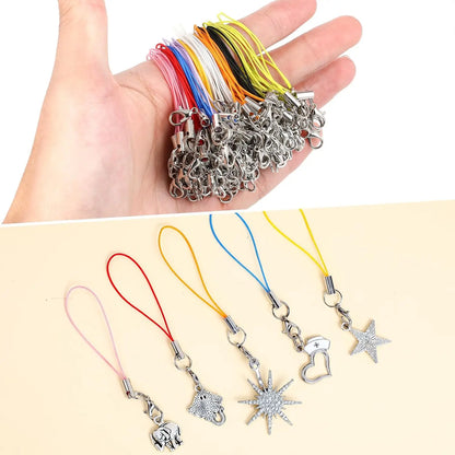 20/50/100Pcs Lanyard Lariat Strap Cords Lobster Clasp Rope Keychain Hooks Mobile Set Charms Keyring Pendant Key Ring Accessories