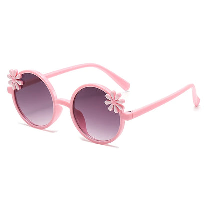 2024 New Children's Glasses Floret Anti-ultraviolet Fashion Children's Sunglasses Outdoor Shading Travel Children's Mirror